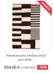 tappeto moderno nanimarquina medina black white
