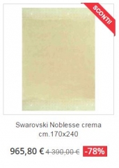 tappeto moderno swarovski noblesse crema