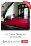 tappeto moderno esprit home circle rosso